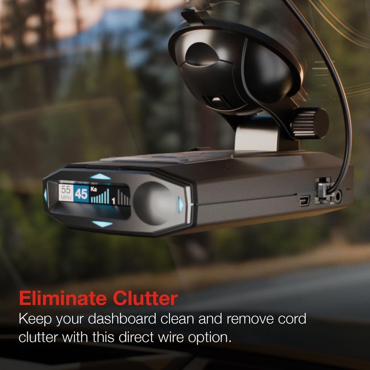 Escort Cobra Official Direct Wire SmartCord, Charges Through Vehicle’s Electrical System, Works with All Current Generation Escort and Cobra Windshield Mounted Detectors, Red LED Alert Indicator