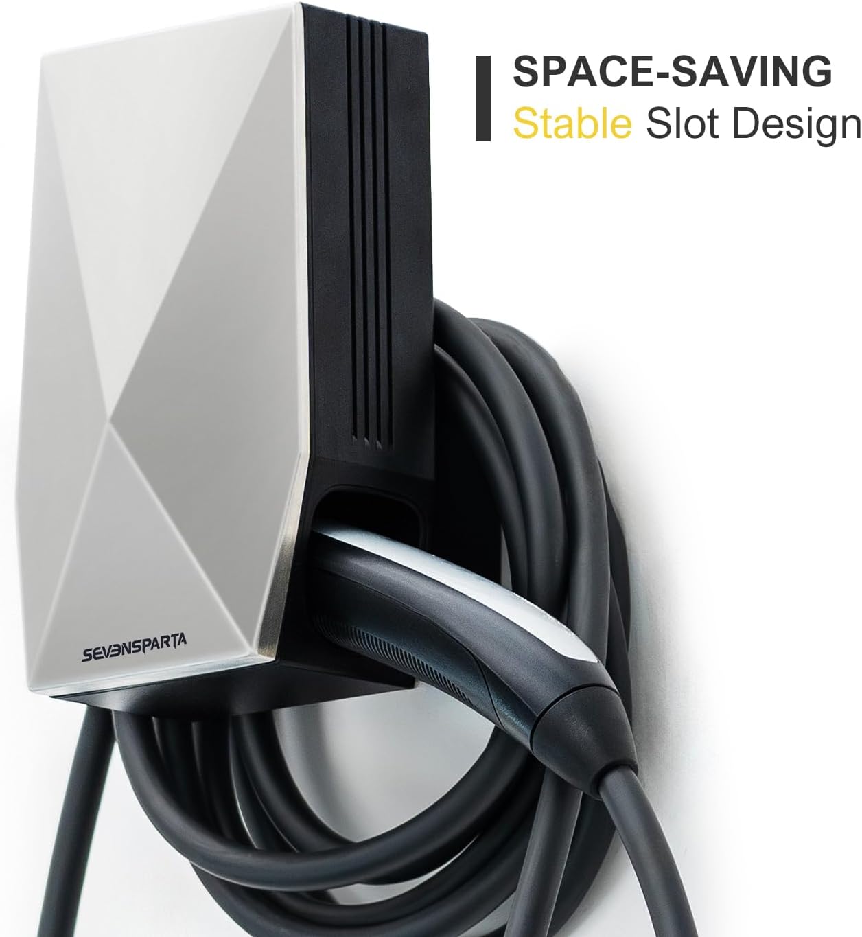 Upgraded Aluminum Charging Cable Holder with Chassis Bracket Compatible with Tesla Cybertruck Model 3 Model Y Model X Model S Charger Cable Organizer Accessories for Wall Connector,Improved Slot