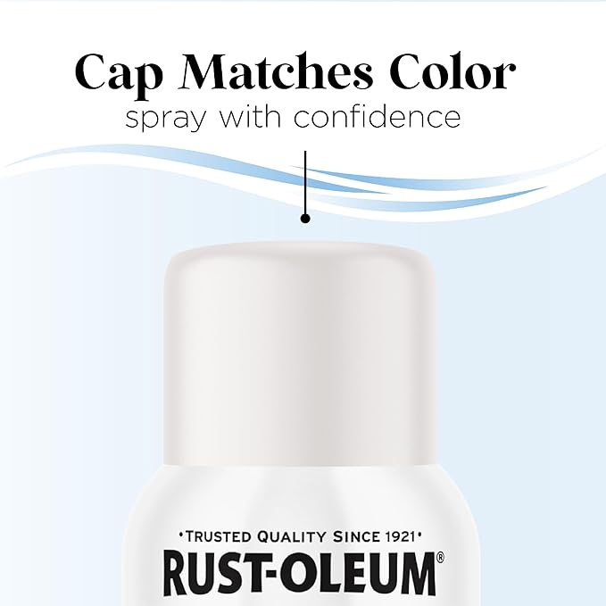 Rust-Oleum Low Odor Premium Spray Paint, 11 oz, Matte Snow White, 6 Pack