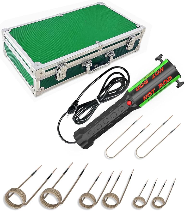 Magnetic Induction Heater Kit - 1100W 110V Hand Held Automotive Heat Tool For Rusty Screw Removing with 8 Coils and Box