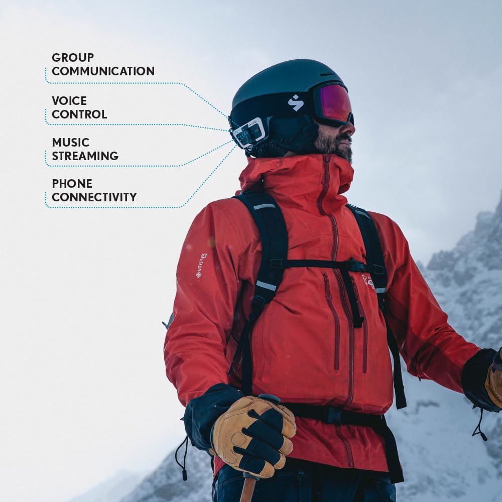 Cardo PACKTALK Outdoor Helmet Communication System, Great for Ski, Snowboard and Cycling (Black, Single Pack)