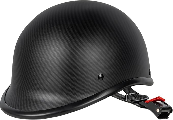 Motorcycle Helmet Half Shell Hawk Style Helmets Compact Lightweight Open Face for Motorcycle Street Bike Cruiser Moped- DOT Approved (Carbon Fiber, X-Large)