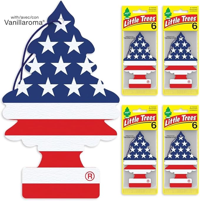 LITTLE TREES Car Air Freshener | Hanging Tree Provides Long Lasting Scent for Auto and Home | America, 24 Air Fresheners
