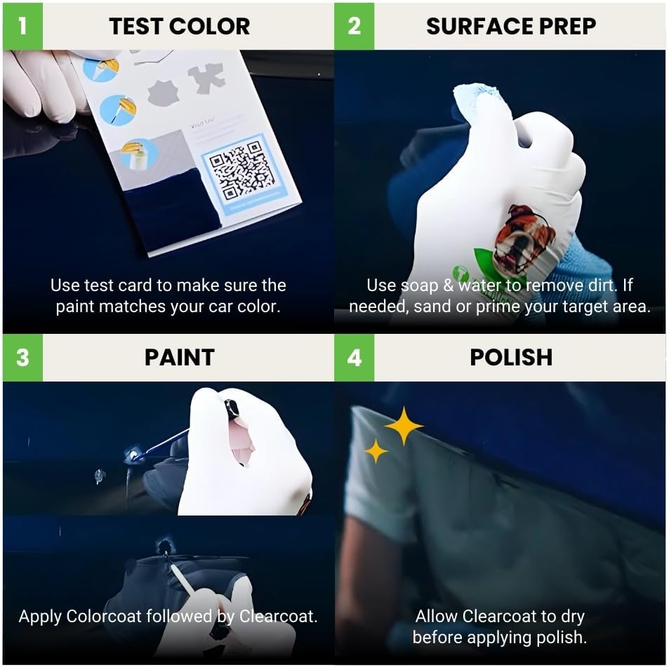 TouchUpDirect 056 White/Natural White Compatible with Toyota Exact Match Touch Up Paint Brush - Essential Kit