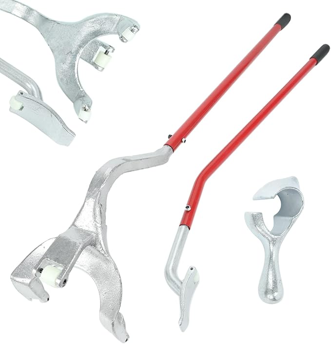 BLACKHORSE-RACING 22.5" to 24.5" Tire Changer Mount Demount Removal Tool Tubeless Truck Extra Bead Keeper Red