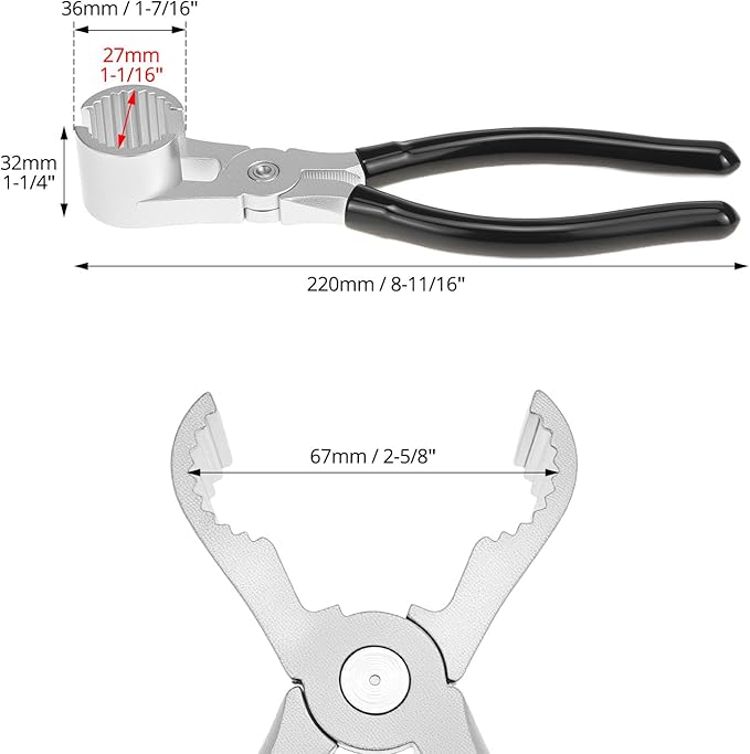 QWORK Washer Hose Plier for Washing Machine Inlet Hoses 7/8"-1 7/8", Hose Removal Tool, Hose Removal Pliers