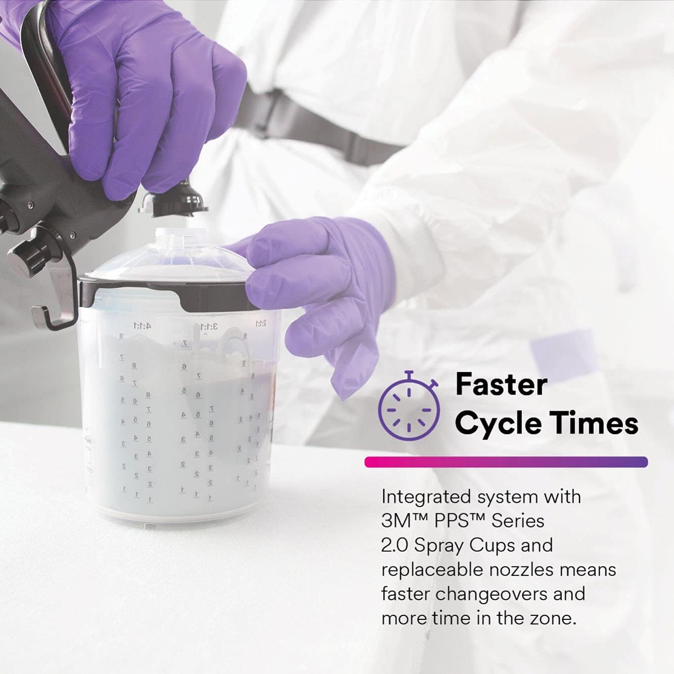 3M Performance Gravity HVLP Atomizing Head Refill Kit, 26720, Size 2.0, Red, for use Performance Spray Gun PPS 2.0 Paint Cups, 5 Pack