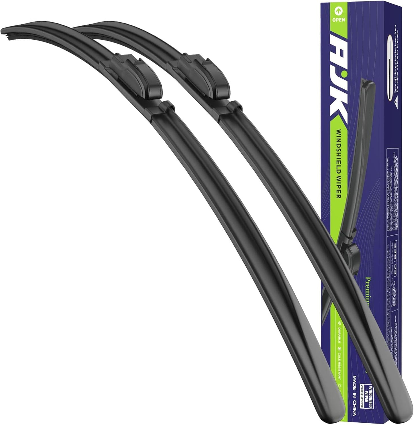 AJK Front Windshield Wiper for Hyundai Elantra 2021 2022 2023 2024 2025, Original Equipment Window Wipers Blades, Conventional, Vehicle Specific Fit, Pack of 2