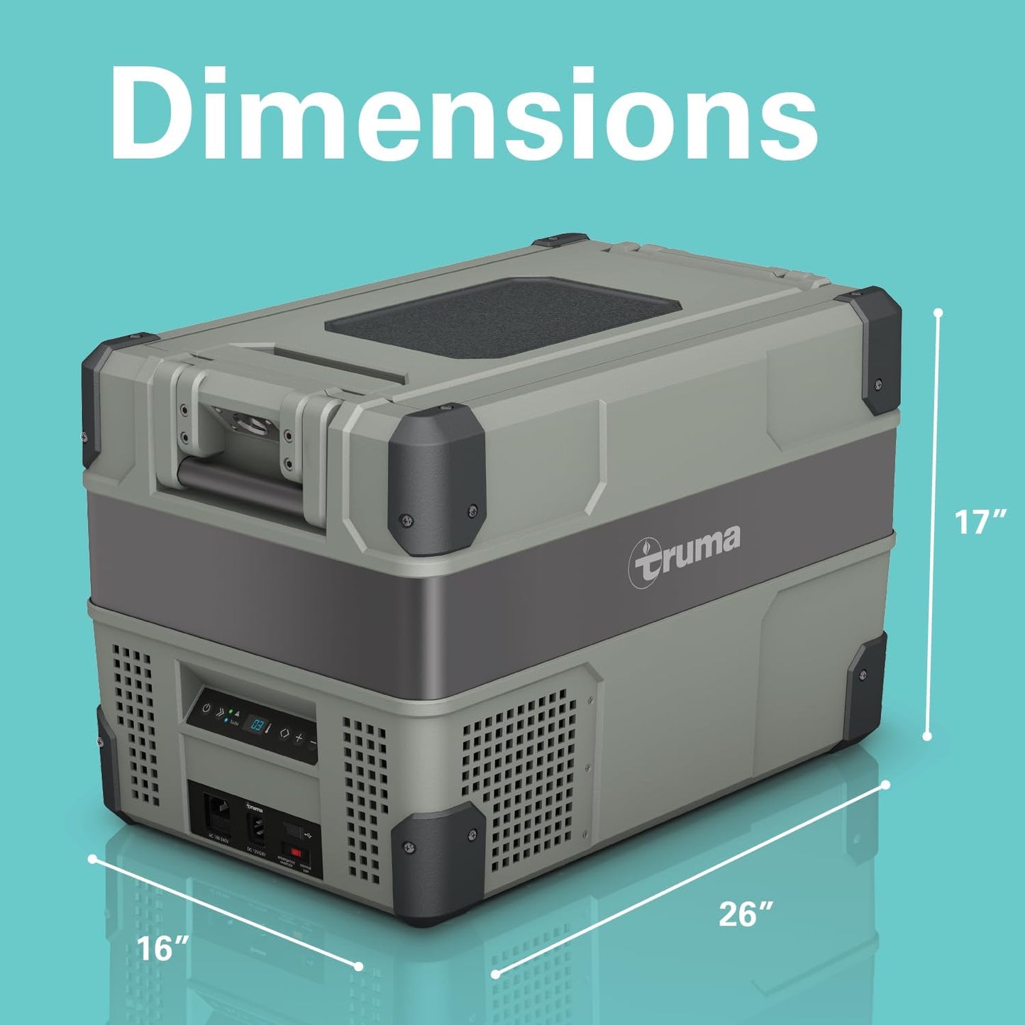 Truma C36 Portable Refrigerator/Freezer (9.5 Gal/38 QT): Single Zone, 12/24V DC & 110V AC Power | Multi-Use for Car, Truck, RV, Events, Travel | Digital Display, App Control | Temp Range: -8°F to 50°F