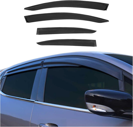 OMAC Window Visor Vent Rain Guard Deflector for Honda Civic 2012-2015 Sedan Smoke 4 Pcs