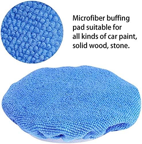 Boltigen 8pcs 9-10 inch Polishing Pad Bonnets 8 Pack 4 Color 9'' to 10'' Orbital Polishing Pad Microfiber Coral Fleece Bonnet Car Buffer Polisher Waxing Covers for Automobile Glass Cleaning and Polish