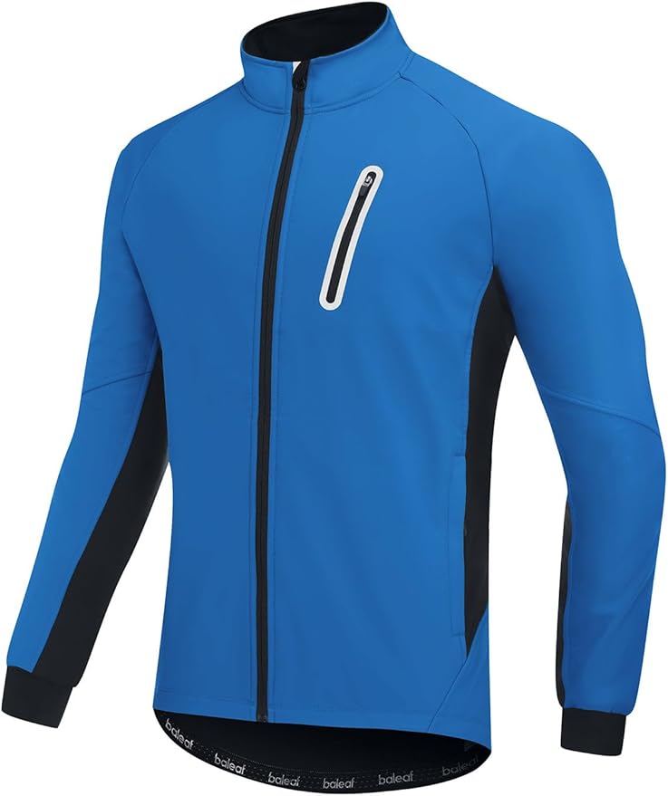 baleaf Men's Winter Cycling Jackets Water Resistant Thermal Running Softshell Jacket Warm Cold Weather Pockets