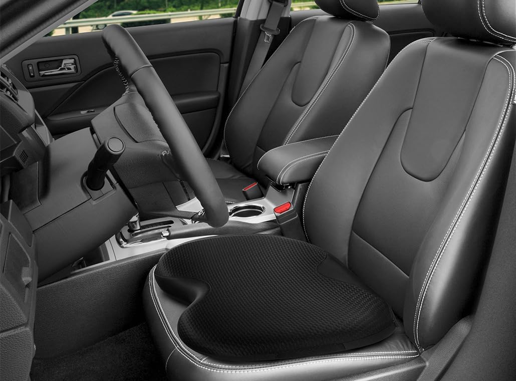 Type S Comfort Gel Seat Cushion 2 Pack, Gel Enhanced Memory Foam Seat Cushion for Office Chair, Car Seat, Tailbone Pain Relief, Sciatica & Back Pain Relief, Portable and Machine Washable