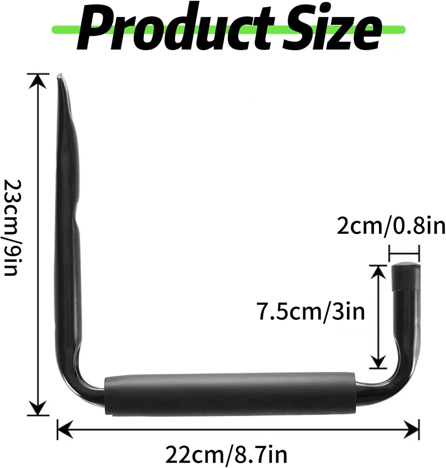 CROISSANT 2Pack Garage Storage Ladder Hook, Suitable for Kayak Hangers for Garage Wall, Heavy Duty Hooks for Hanging 50 lbs