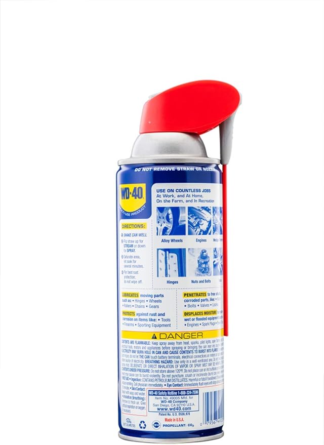 WD-40 Original Formula, Multi-Use Product with Smart Straw Sprays 2 Ways,12 OZ [12-Pack]