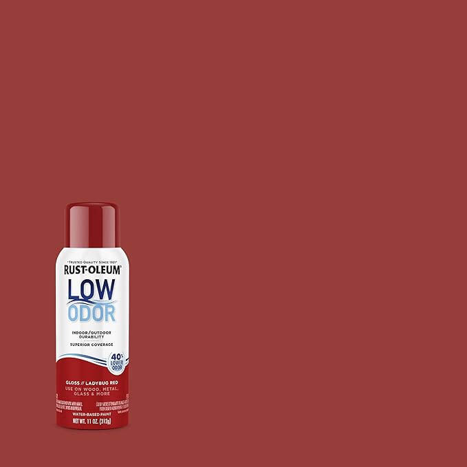 Rust-Oleum Low Odor Premium Spray Paint, 11 oz, Gloss Ladybug Red, 6 Pack