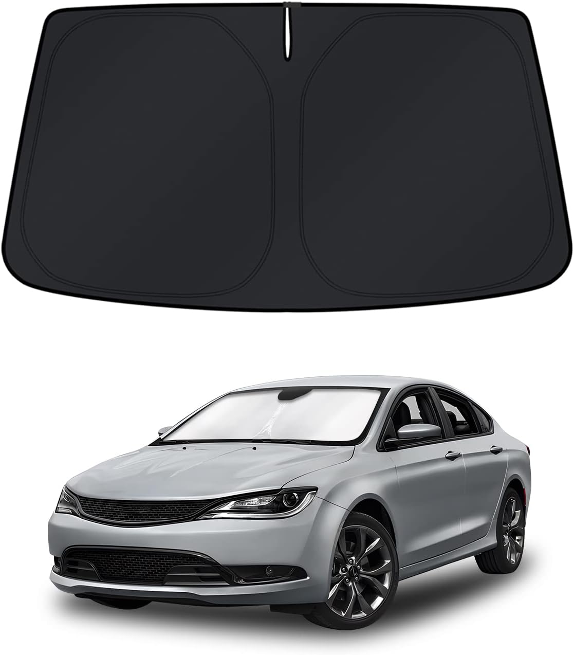 KUST Windshield Sun Shade for Chrysler 200 2011-2018 Window Shade Sun Visor Cover Foldable Blocks UV Rays Keep Your Car Cooler