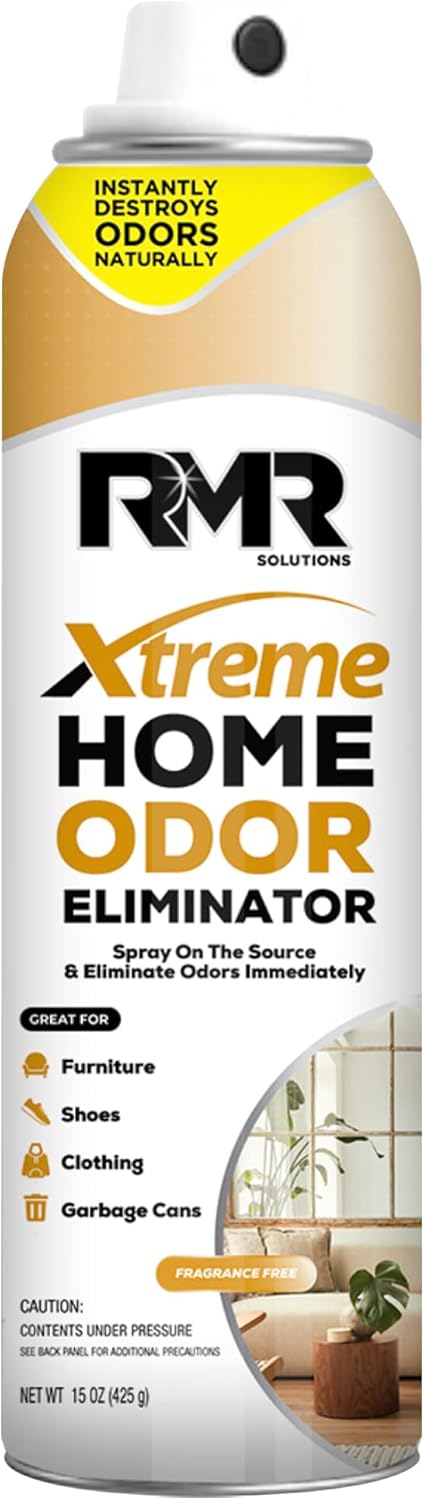 RMR Xtreme Home Odor Eliminator Spray - Neutralize Furniture, Clothing, Shoes, Garbage Cans, and More, 15 Ounces, Unscented