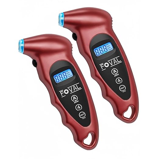 Foval Digital Tire Pressure Gauge 150 PSI for Car Truck Pickup Bicycle Instant Read with Backlit LCD and Non-Slip Grip for Father’s Day (2)