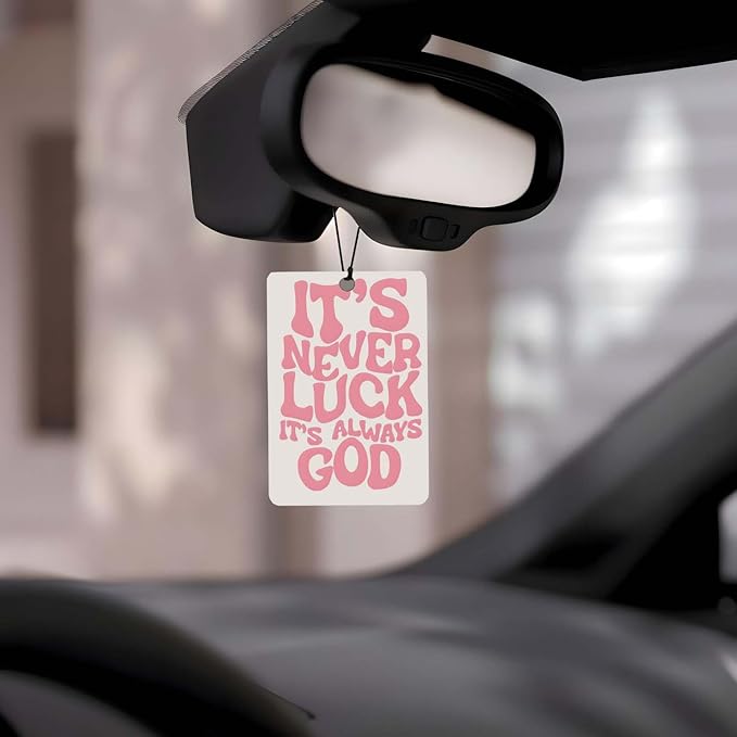 Christian air freshener for car 4Pcs, bow and jesus Hanging Scents for Car Lovers, Bible Quote Gift Air Freshener Hanging in Car Wardrobe Drawer or Book.