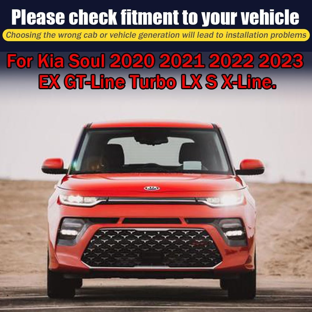 Rain Guards for Kia Soul 2020-2023, Tape-on Side Window Deflectors for Kia Soul, Window Visors for Kia Cars, for Kia Car Accessories 4 Rain Guards ＆ 2 Car Coasters