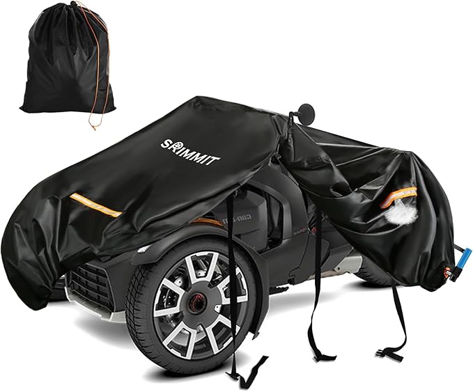 Can Am Ryker Cover Waterproof,Upgraded Full Cover Compatible with Can-am Ryker Accessories 600/900/Sport/Rally Edition, Heavy Duty 420D Ryker Full Cover with Waterproof Strips,Rain Snow Protection