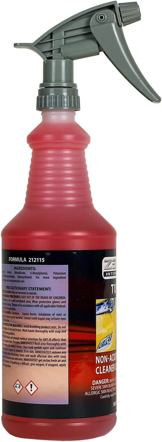 Zenex Turbo Wheel Cleaner - Professional-grade Wheel & Tire Detailer | Removes Grease, Brake Dust, & Road Grime | Chrome, Stainless Steel, Painted, & Rubber Surfaces | Non-Acidic | 32 oz (2 Pack)