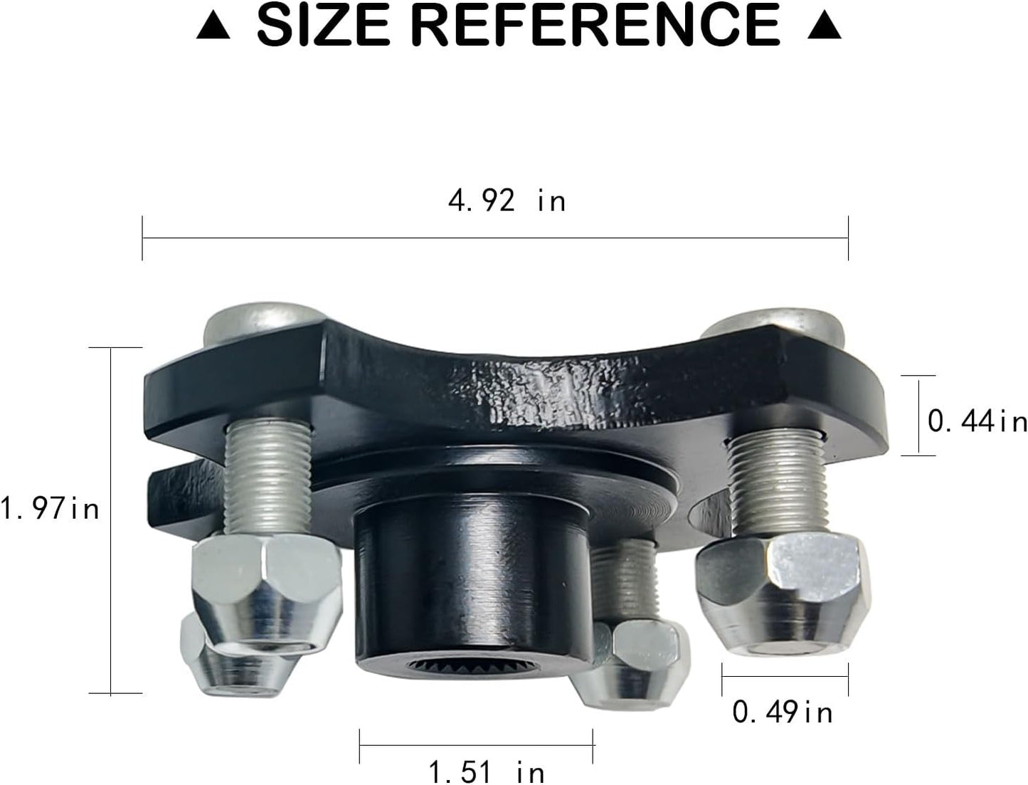 LOSTAR Rear Wheel Hub Flange Plate with Nuts Compatible with 2008-Up EZGO RXV Gas & Electric Golf Cart, 2 PCS Driver and Passenger Side Axle Hub Assembly Replaces 604112
