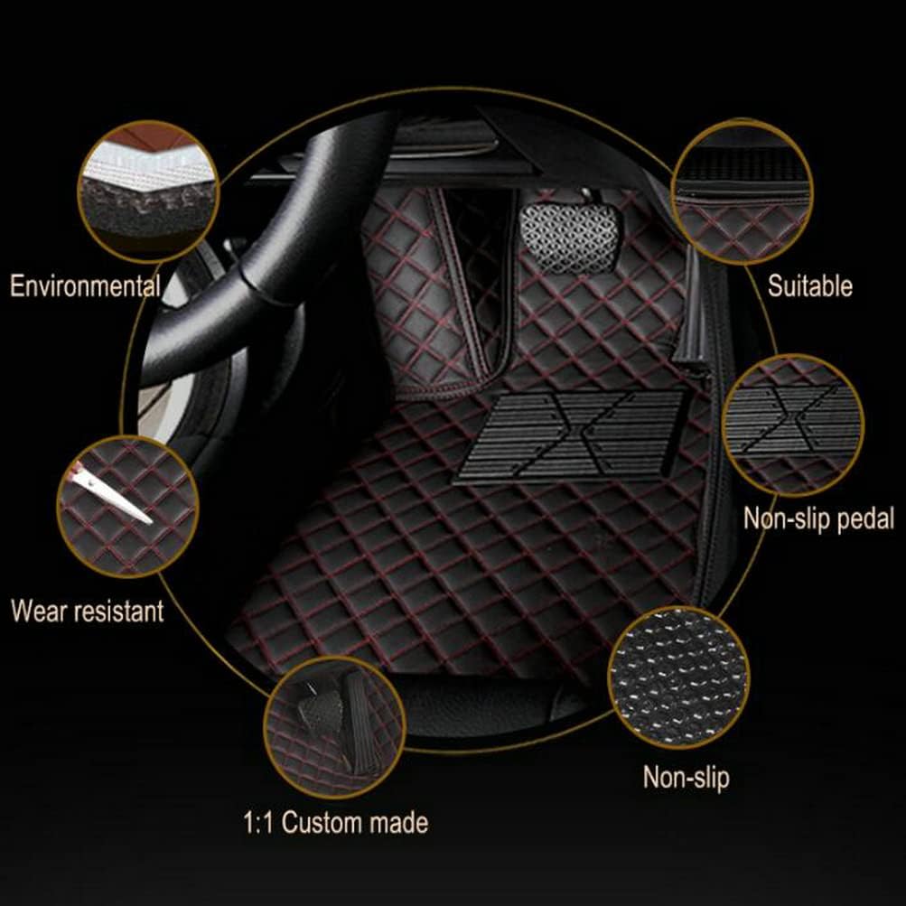 TAHALICustom Colors Car Floor Mats Black Pink for 99.9% Sedan SUV Sports， All-Weather Liners Car Floor mat，Luxury Leather Automotive Floor Mats (Purple-,3D Floor Mats)