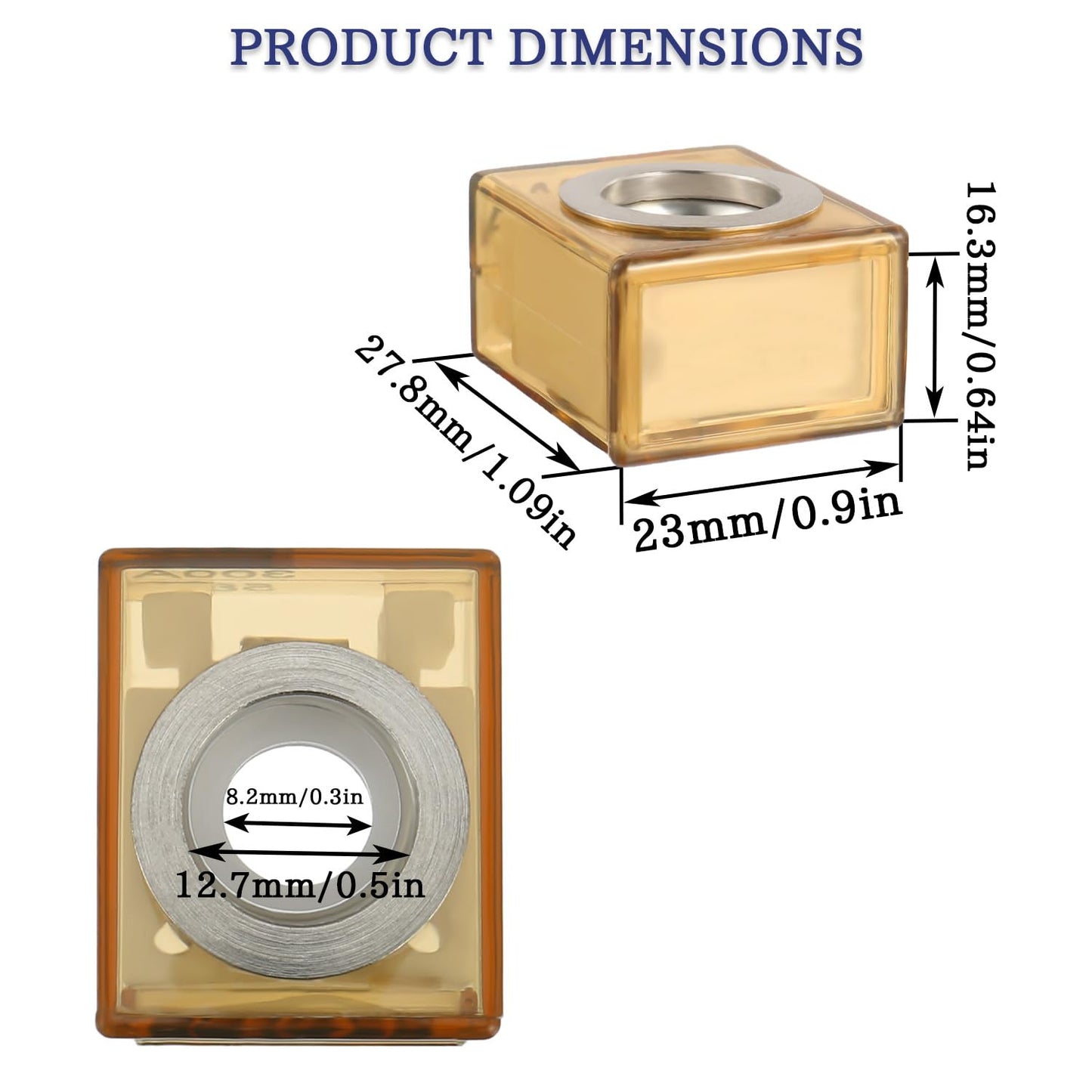 MRBF Terminal Fuse Block 90 AMP Marine Rated Battery Fuses 58V DC Max IP66 Waterproof Fuse Holder 90A