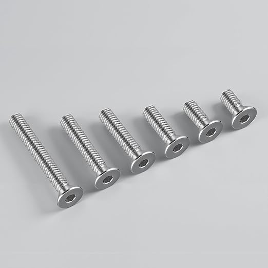 5/16-18 Bolt, 5/16-18 x 1-1/2 Inch Flat Socket Head Screws 15Pcs, 304 Stainless Steel 18-8 Countersunk Bolts, Full Thread, with Hex Spanner