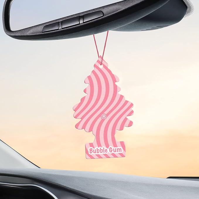 LITTLE TREES Car Air Freshener | Hanging Tree Provides Long Lasting Scent for Auto and Home | Bubble Gum, 24 Air Fresheners