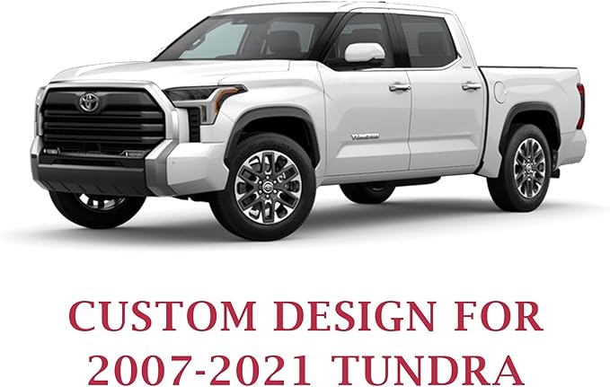 Coverado Toyota Tundra Seat Covers, Leather Seat Covers Compatible with 2007-2021 Toyota Tundra Crew/Crewmax/Extended/Double Cab Automotive Seat Covers for Car Trucks (Front, Red)