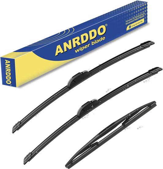 3 wipers Replacement for 2016 2017 2018 2019 2020 2021 2022 Honda Pilot Windshield Wiper Blades Original Equipment Replacement - 26"/24"/14" (Set of 3) U/J HOOK