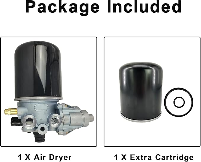 R955205 Air Dryer Assembly 12V with Desiccant Cartridge Kit Fit for Meritor Wabco System Saver 1200 Series Freightliners Peterbilt International Volvo Trucks