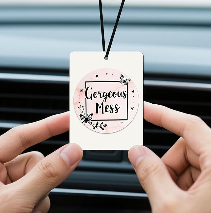 Empowerment Natural Bluebell scent Car Air Fresheners - Inspirational Quotes & Butterfly Designs, 4 - Pack Ideal Decor & Gift for Self - Love Seekers, for Car, Closet & Home