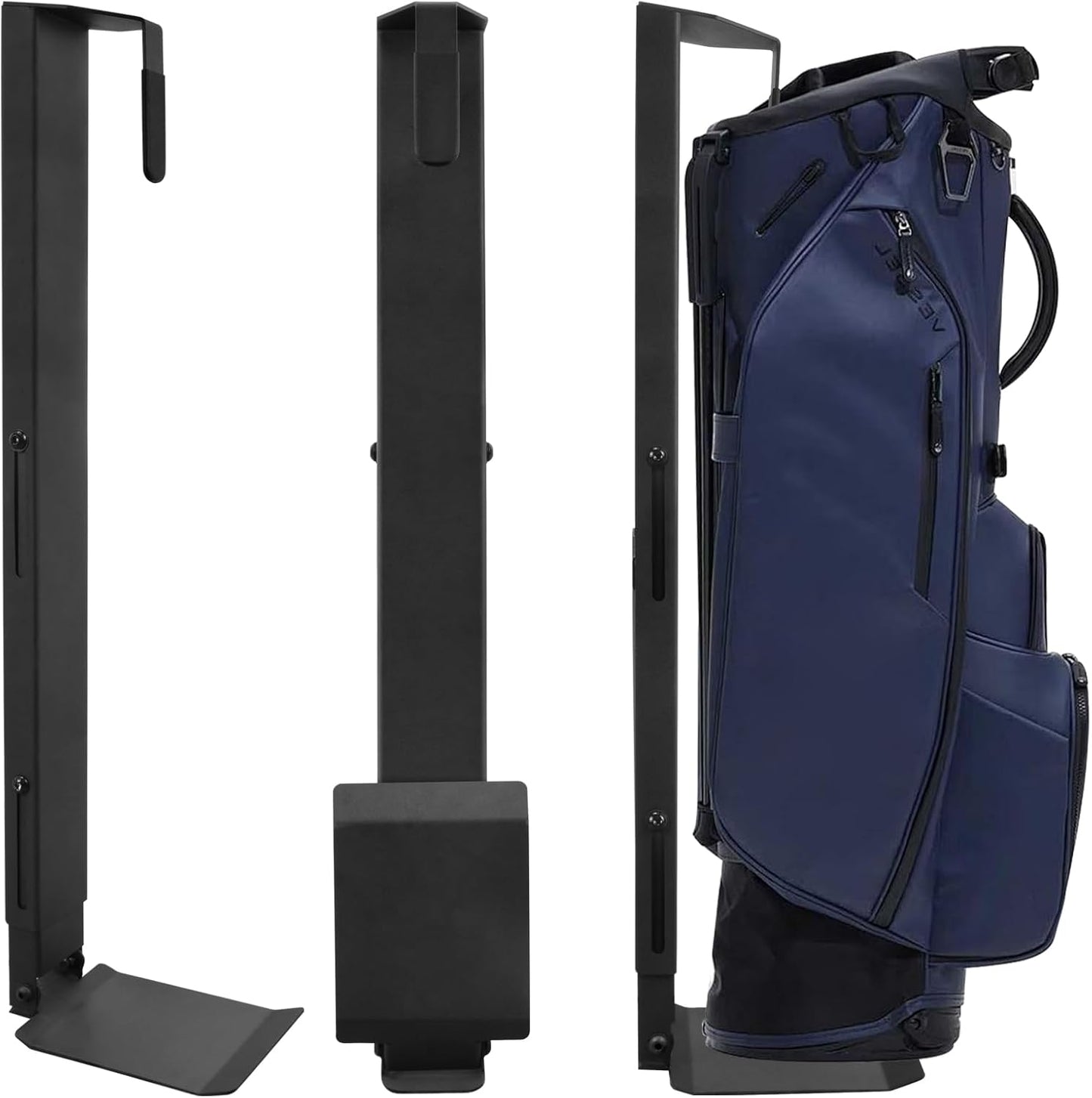 Wall Mount Golf Bag Storage Stand Organizer Rack for Garage, Air Spring Sliding System Single Golf Bag Holder for Wall, Golf Storage Organizer for Golfing Clubs, Home, Basement