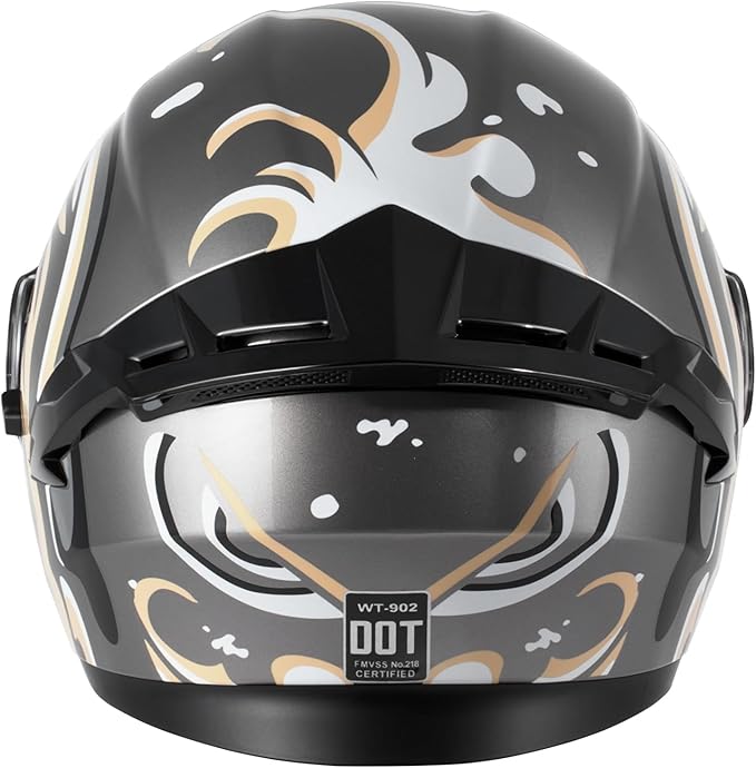 Spark Adult Flip-Up Motorcycle Helmets - DOT Certified Full Face Helmet with Dual Visor & Quick-Release Buckle, Lightweight ABS for Commuting and Touring