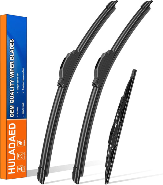 HULADAED® 26'' 16'' 13'' Windshield Wipers Replacement for Honda CRV 2016 2015 2014 2013 2012,Silicone Front Rear Wiper blades for MY Car-All Weather & Quiet(3 PACK)
