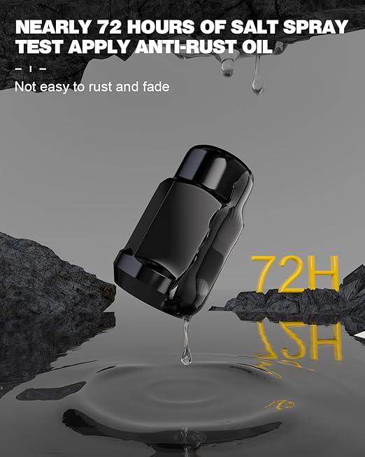 GAsupply Black 12x1.5 Lug Nuts 20pcs, M12x1.5 Closed End Bulge Acorn Lug Nut 1.38" 35mm Tall 3/4" 19mm Hex Conical/Cone Seat for Aftermarket Wheels