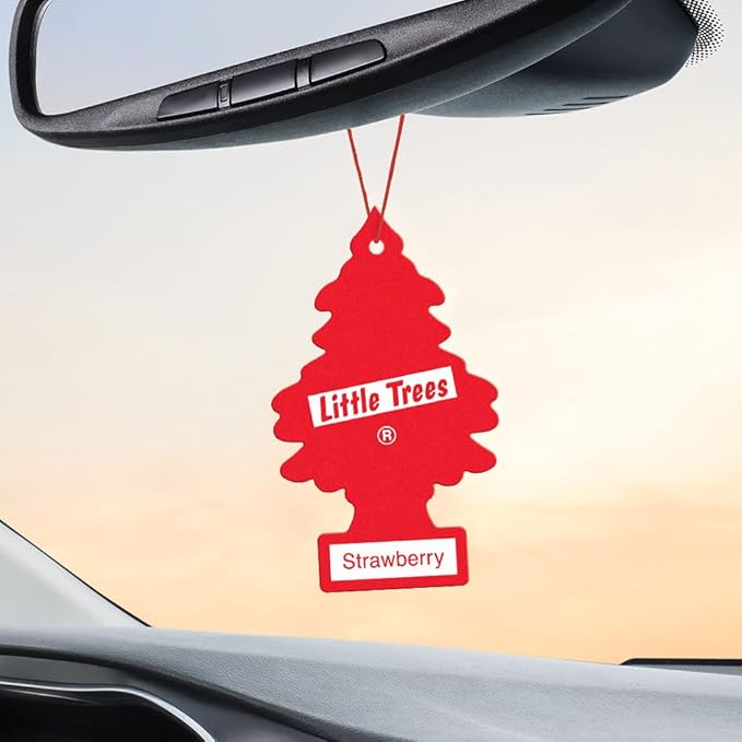 LITTLE TREES Car Air Freshener | Hanging Tree Provides Long Lasting Scent for Auto and Home | Strawberry, 24 Air Fresheners
