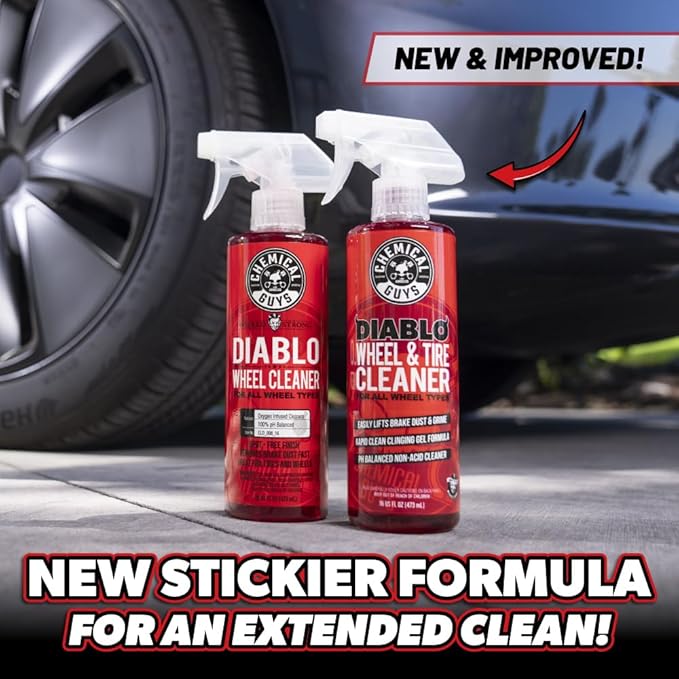 Chemical Guys Sprayable Diablo Wheel Cleaner (Safe on All Wheel & Rim Finishes), Great for Cars, Trucks, SUVs, Motorcycles, RVs & More, 32 fl oz