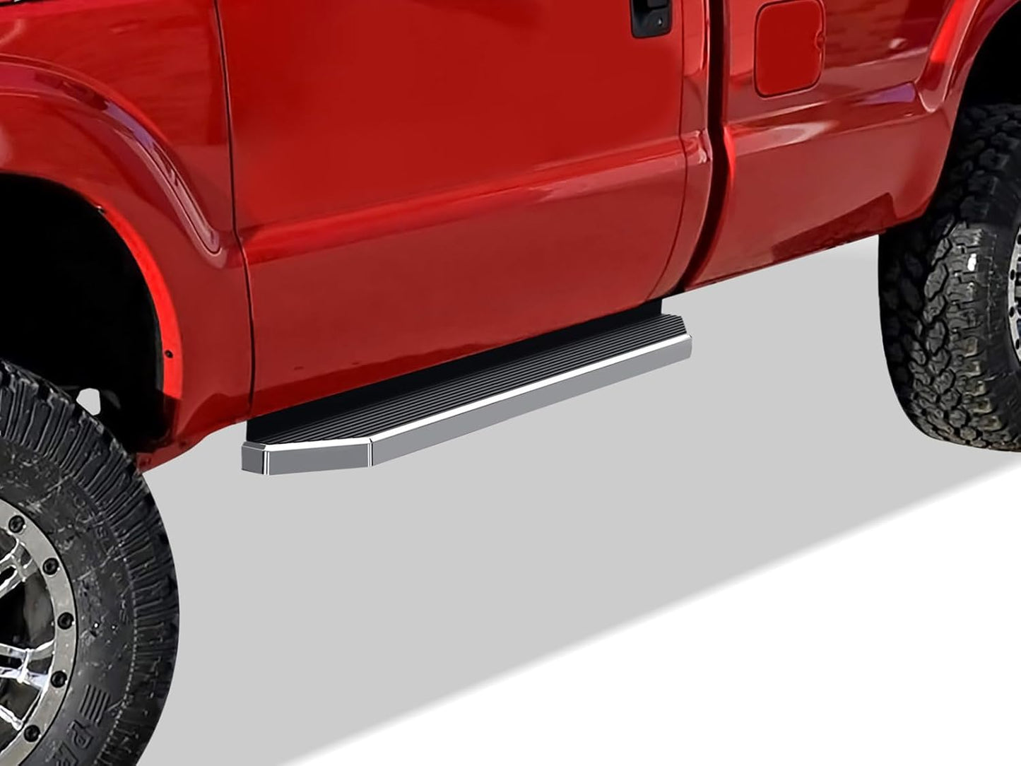 APS Polished Running Boards Style Compatible with Ford F250 F350 Super Duty 1999-2016 Regular Cab (Side Steps Side Bars) 6in Wide 304 Stainless Steel