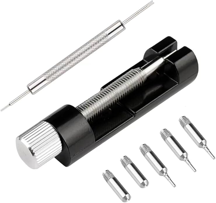 Watch Link Removal Kit, Tools to Adjust and Remove Bracelets，Pin Remover for Sizing Strap，Watch Band Adjustment Tool Kit with Extra Replacement