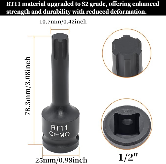 303-1655 Camshaft Holding Alignment Timing Tool, Compatible with Ford 3.5L EcoBoost Upgraded GT F-150 Expedition Lincoln Navigator, with Cylinder Head Screw Removal Socket, RT11