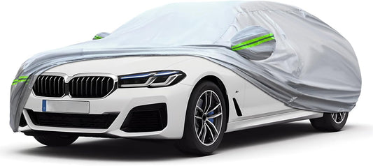 KEYOOG 6-layer Full Car Cover Is All-weather Waterproof, Universal In All Seasons, Snow Prevention, Rainproof, Acid Rainproof, Sunscreen, Ultraviolet-proof, Universally Applicable To Sedan (188"-198")