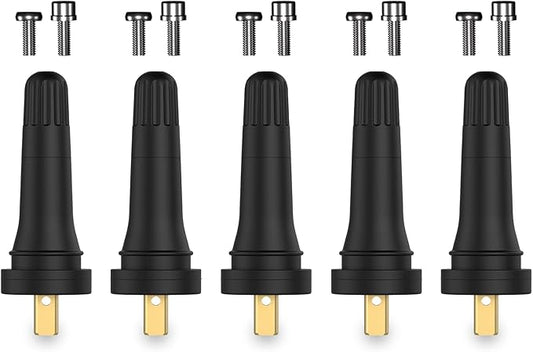 SUNSOUL TPMS 20008 Replacement Tire Pressure Sensor Rubber Valve Stems for 0.453 inch 11.5mm Rim Holes on Standard Vehicle Tires, Pack of 5 Sets TPMS Valve Stems