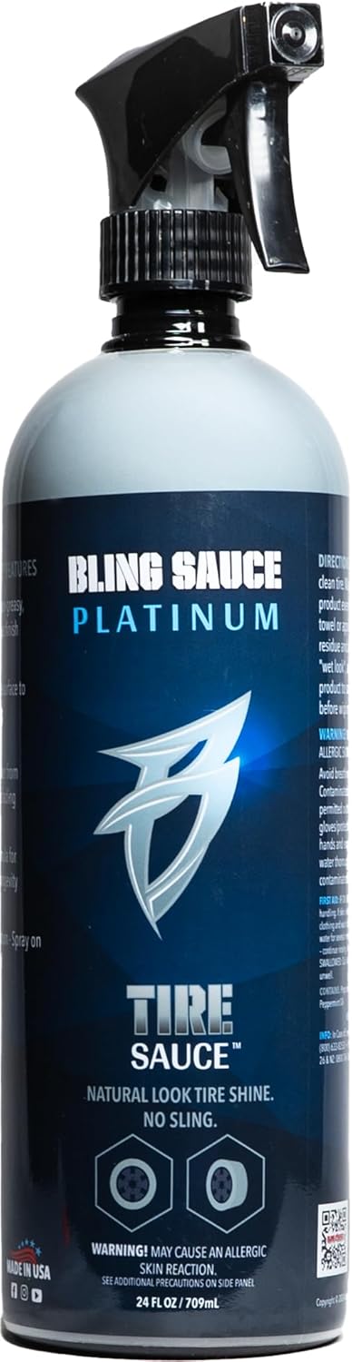 Platinum Tire Sauce, Natural Look Tire Shine for Cars, Trucks, SUVs, 24oz.