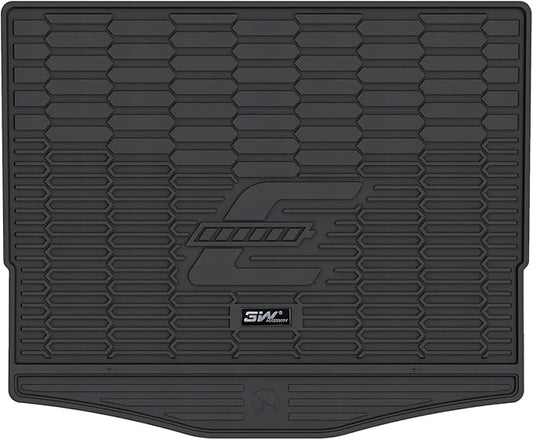 3W Ford Mustang Mach E Cargo Liner Fit for 2021 2022 2023 2024 2025, All Weather TPE Car Mats Custom TPE Fit Trunk Mat, Black (Trunk Base Upper Only)