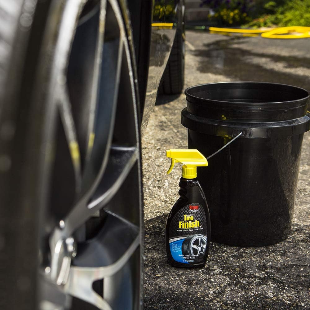 Stoner Car Care 92044 More Shine Tire Finish for Tire and Wheel Care Creates a Long-Lasting, Rain-Resistant Tire Shine, Makes Faded Tires Look New, Non-Greasy Formula, 22 Fl Oz, Pack of 1